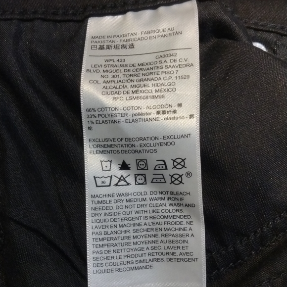 NWOT Denizen by Levi's Black Tuxedo Jeans - Picture 8 of 8